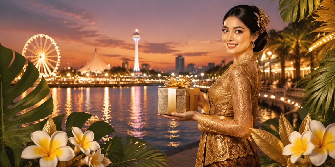 Pemain menikmati taruhan online di tepi pantai dengan pemandangan indah